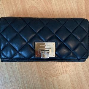 Michael Kors black quilted wallet